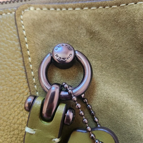 Coach Kacey Satchel In Olive Green CC838 New With Tags - Picture 12 of 14